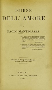 Cover of: Igiene dell'amore by Paul Mantegazza