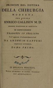 Cover of: Principii del sistema della chirurgia moderna ...