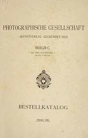 Cover of: Bestellkatalog: Oktober 1910