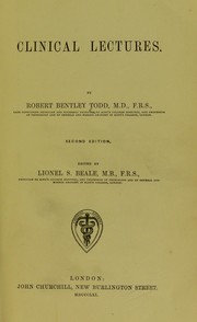 Clinical lectures on certain acute diseases by Robert Bentley Todd