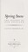 Cover of: Spring snow