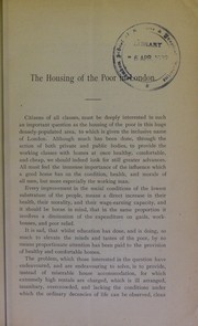 Cover of: The housing of the poor in London by Thomas Locke Worthington