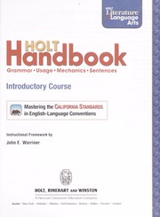 Cover of: Holt Handbook by John E. Warriner