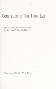 Cover of: Generation of the third eye