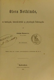 Cover of: ©iets nethinde: en histologisk, historisk-kritisk og physiologisk unders©ıgelse