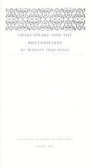 Cover of: Shakespeare and the rhetoricians