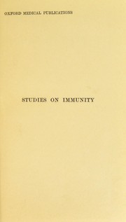 Cover of: Studies on immunity by Muir, Robert Sir