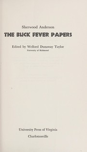 Cover of: The Buck Fever papers. by Sherwood Anderson