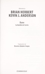 Cover of: Dune: La batalla de Corrin