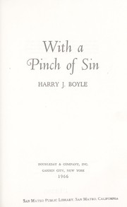 Cover of: With a pinch of sin by Harry J. Boyle