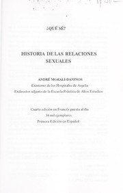Historias de las relaciones sexuales by Andre Morali-Daninos