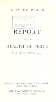 Cover of: [Report 1949] by Perth (Scotland). City Council