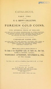 Cover of: Catalogue: part two of the H. G. Brown collection ...