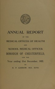 Cover of: [Report 1922]