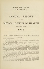 Cover of: [Report 1952]