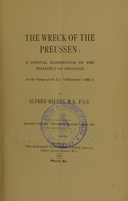 Cover of: The wreck of the Preussen by Alfred Milnes, Alfred Milnes