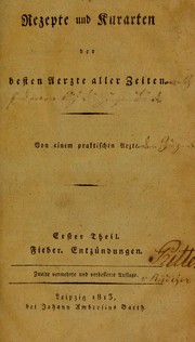 Cover of: Rezepte und Kurarten der besten Aerzte aller Zeiten