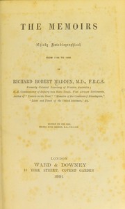 Cover of: Memoirs, (chiefly autobiographical), from 1798 to 1886