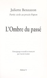 Cover of: L' ombre du passé