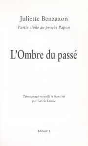 L' ombre du passé by Juliette Benzazon