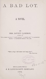 Cover of: A bad lot: A novel