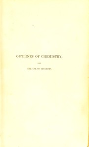 Cover of: Outlines of chemistry