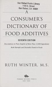 Cover of: A consumer's dictionary of food additives by Ruth Winter