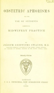 Cover of: Obstetric aphorisms by Joseph Griffiths Swayne