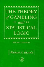 Cover of: The theory of gambling and statistical logic
