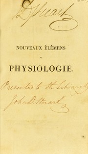 Cover of: Nouveaux ©♭l©♭mens de physiologie