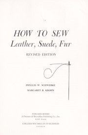 Cover of: How to sew leather, suede, fur