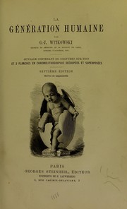 Cover of: La génération humaine by Gustave Joseph Witkowski