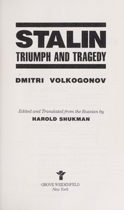 Cover of: Stalin by Dmitriĭ Antonovich Volkogonov