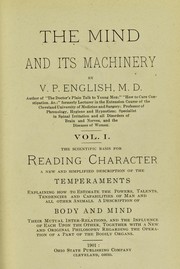 Cover of: The mind and its machinery | V. P. English