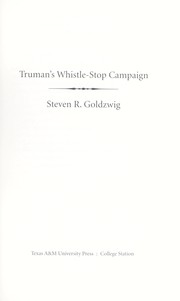 Cover of: Truman's whistle-stop campaign