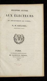 Cover of: Seconde lettre aux e lecteurs du de partement de l'Ise  re