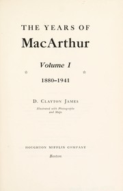 Cover of: The years of MacArthur