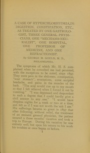 A case of hyperchlorhydria, indigestion, constipation, etc by George Milbrey Gould