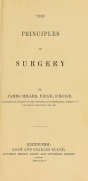 Cover of: The principles of surgery