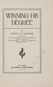 Cover of: Winning his degree by Everett T. Tomlinson