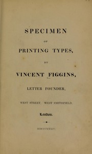 Cover of: Specimen of printing types by Vincent Figgins
