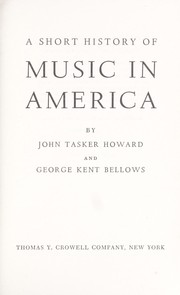 Cover of: A short history of music in America
