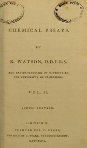 Chemical essays by Richard L. Watson Jr.