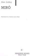 Cover of: Miró by Alain Jouffroy