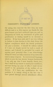 Cover of: Inaugural address of the president, Henry Sewill ... delivered at the ordinary monthly meeting of the Odontological Society of Great Britain, February 4th, 1889