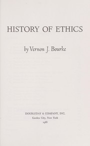 Cover of: History of ethics