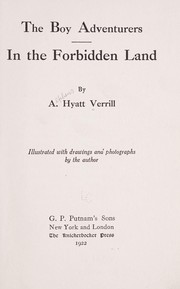 Cover of: The boy adventurers in the forbidden land