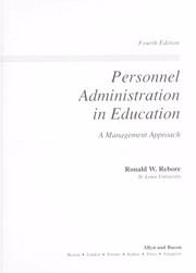 Cover of: Personnel administration in education: a management approach