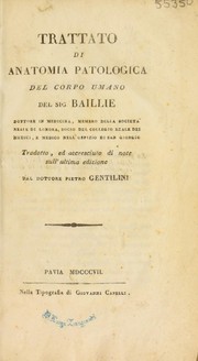 Cover of: Trattato di anatomia patologica del corpo umano by Matthew Baillie