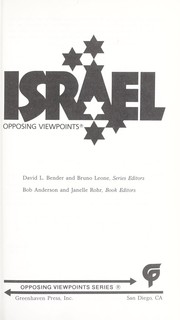 Cover of: Israel by Bob Anderson and Janelle Rohr, book editors.